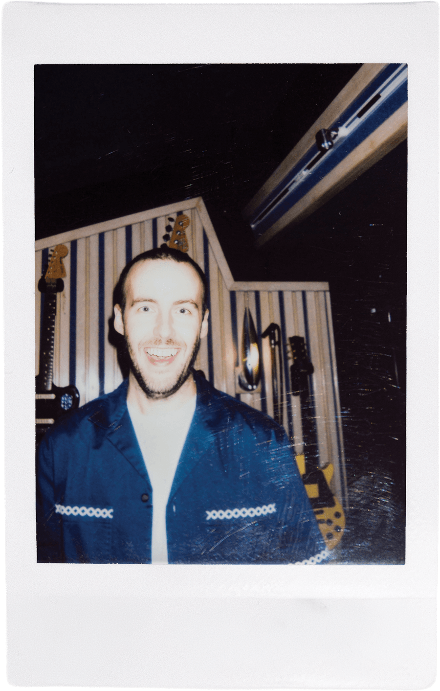 Team member in a blue jacket